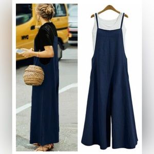Women Dungarees Harem Strap Loose
Jumpsuit Baggy Trouser Overall Pants
Plus Size